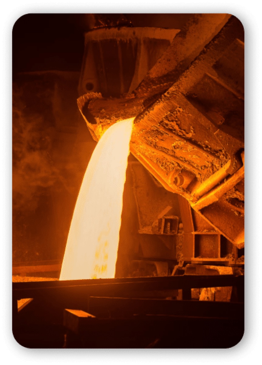 Molten metal tapping at a foundry